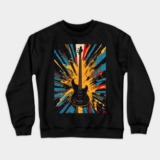 Cosmic Bass Riff: Shattering Musical Dimensions for bass player Crewneck Sweatshirt